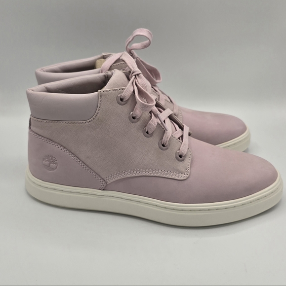 Timberland Women's Size 11 Pink Londyn High Top Leather Sneaker Boots - Picture 1 of 7